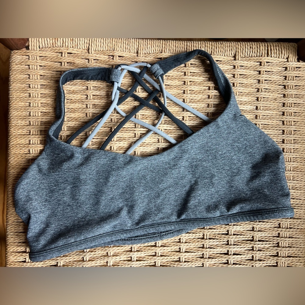 Lululemon Strappy Back Sports Bra | Heather Gray | Size Tag Missing | Fits XL - Picture 8 of 8